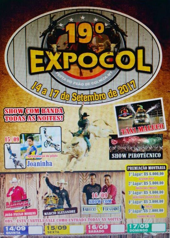 19ª edição da Expocol em Colniza começa nesta quinta-feira