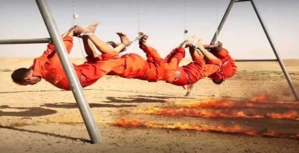 Estado Islâmico acorrenta quatro reféns e os queima vivos no Iraque
