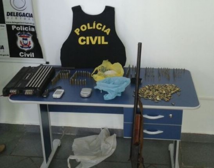 Polícia Civil apreende 343 munições, arma e droga em Barra do Garças