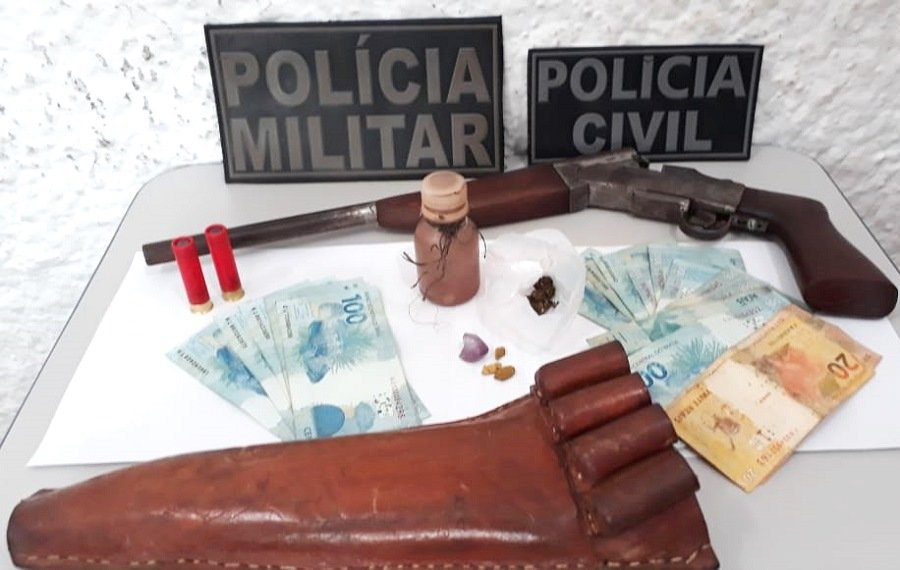 Polícia prende homem suspeito de tráfico de drogas e posse ilegal de arma de fogo em Aripuanã