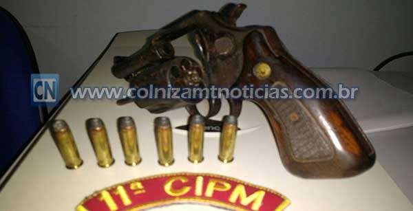 Revólver calibre 38 é apreendido pela Polícia Militar de Nova União
