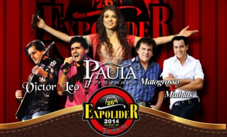 Victor e Léo , Paula Fernandes e Matogrosso e Mathias são as a atrações da Expolider 2014