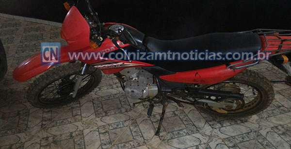 Operação Bairro seguro em Colniza-MT, policias militares recupera motocicleta com chassi e motor adulterado