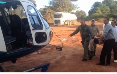Helicóptero da PM de Mato Grosso é usado para resgate de acidente entre Castanheira e Juruena
