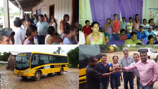 Prefeitura de Colniza entrega ônibus para comunidade escolar no Vale do Salvação