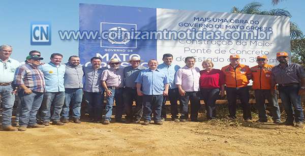 Governador inaugura maior ponte de concreto de Mato Grosso no município de Colniza