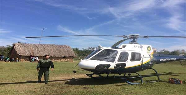 Índio é atacado por arraia no Pantanal e é resgatado de helicóptero em MT
