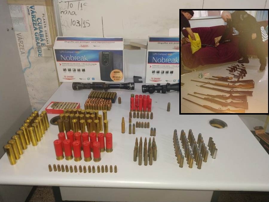 Polícia Civil apreende 16 armas de fogo e munições em investigações da morte de empresário em MT