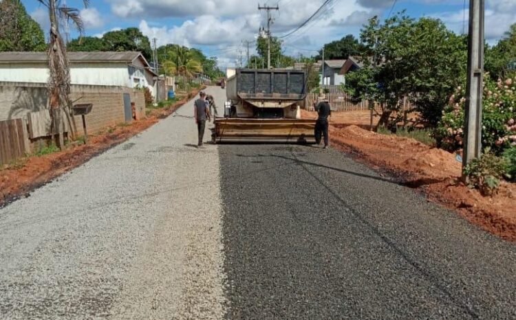 Thiago Silva viabiliza pavimentação asfáltica no Distrito de Nova União em Cotriguaçu
