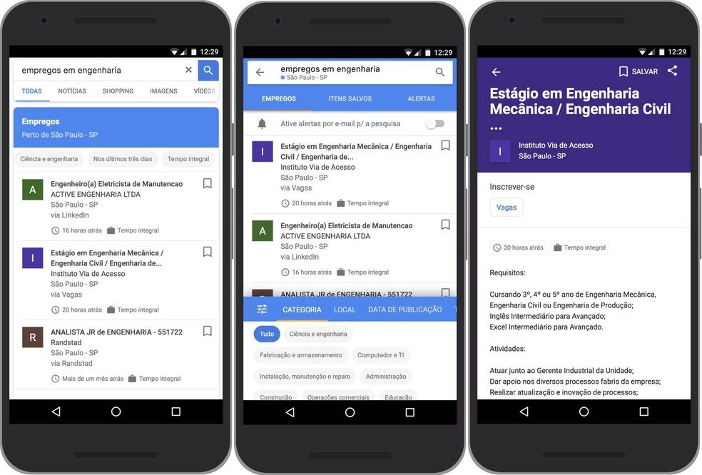 Google lança no Brasil serviço que reúne vagas de emprego anunciadas na internet