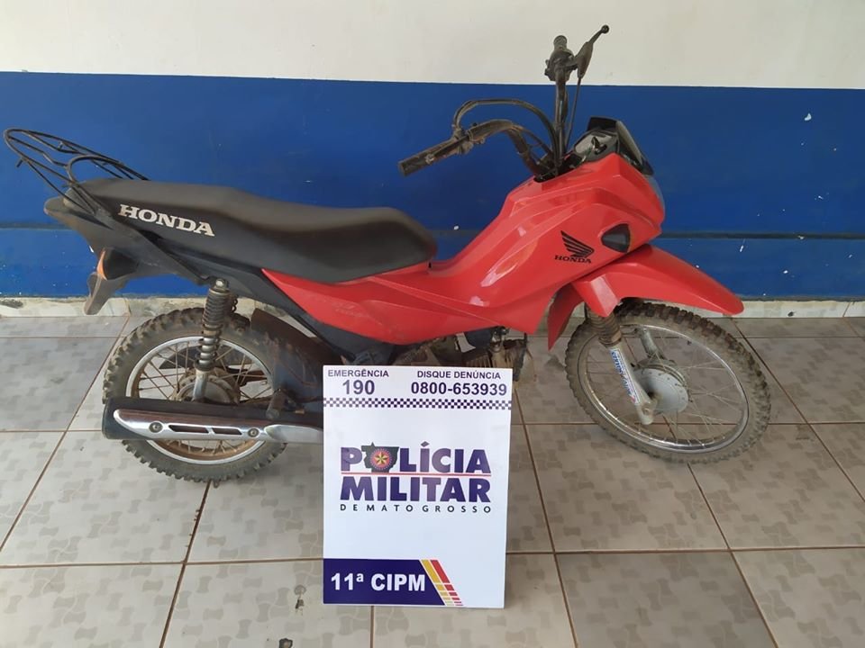 Polícia Militar recupera motocicleta furtada em Colniza-MT