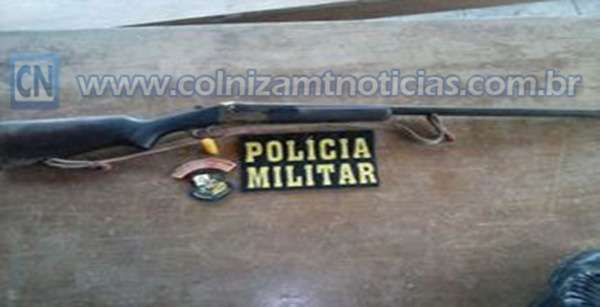 Policias Militares do município de Colniza, retira mais uma arma de fogo em operação bairro seguro