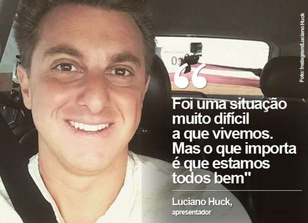 'Podemos dizer que renascemos', diz Luciano Huck após pouso forçado
