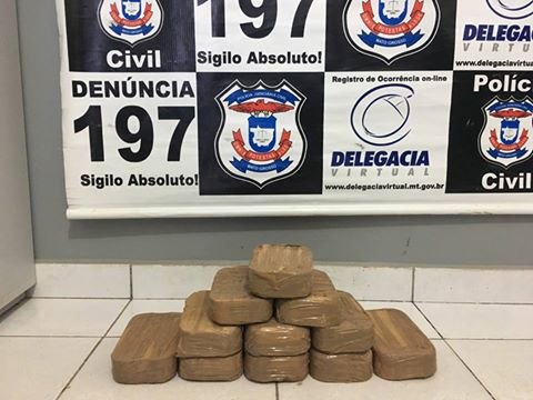 Polícia Civil prende dois com 11 tabletes de cocaína em Colniza