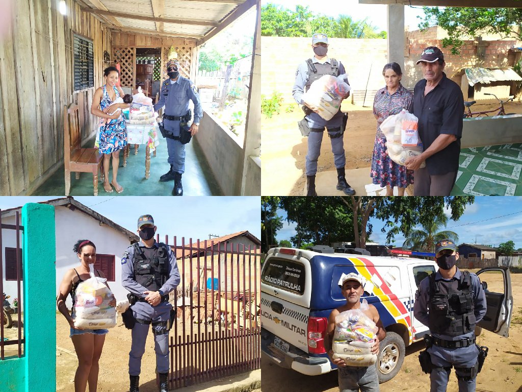 Policiais Militares de Colniza realizam doação de cestas básicas