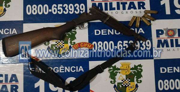 Em continuação a operação carga máxima polícia militar apreende mais uma arma de fogo em Colniza-MT