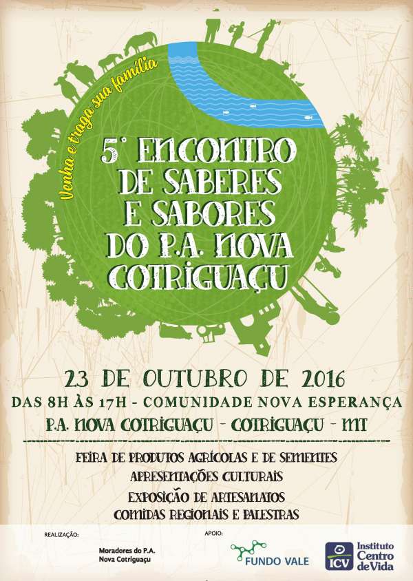 5ª edição do Encontro de Saberes e Sabores de Cotriguaçu será realizada no domingo, 23 de outubro