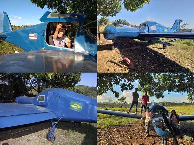 Jovens de Colniza usam a criatividade e constrói avião com motor de fusca na zona rural do município 