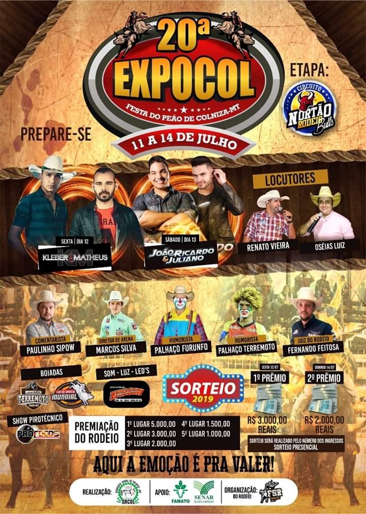 Vem aí a 20ª edição da Expocol em Colniza/MT