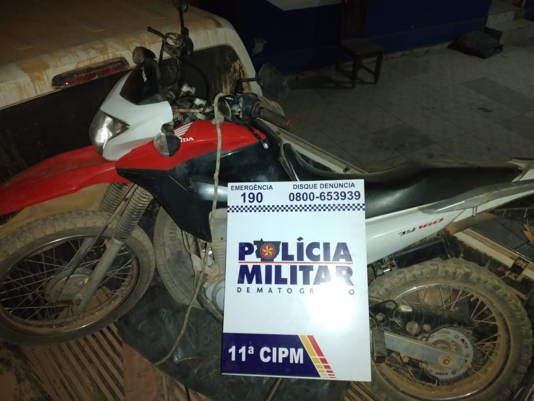 Policiais Militares recuperam motocicleta furtada em Colniza
