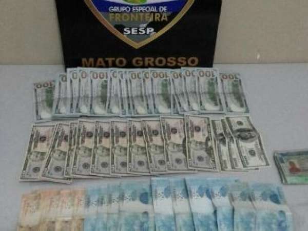 Homem é preso na fronteira de MT com a Bolívia com US$ 4 mil na cueca