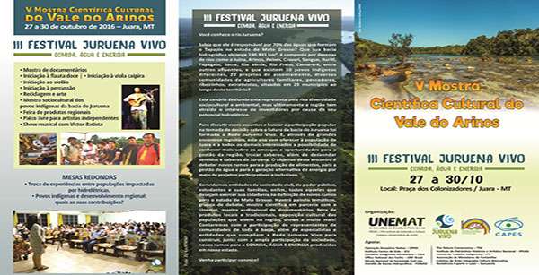 III Festival Juruena Vivo tem programação definida, de 27 a 30 de outubro, em Juara, MT