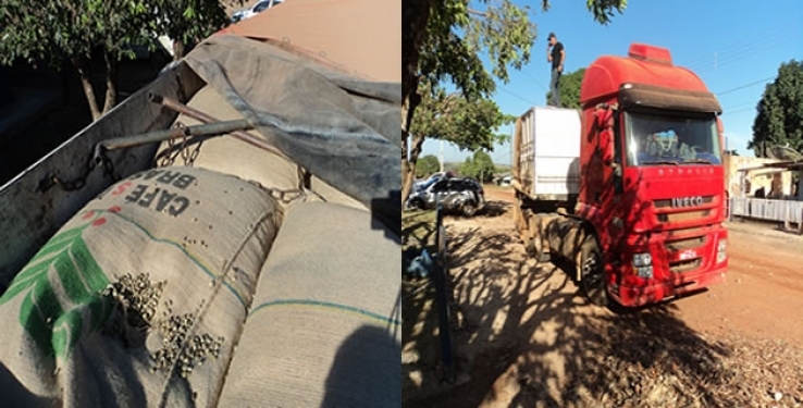 Polícia localiza carga de café roubado que pertenceria a empresário de Colniza
