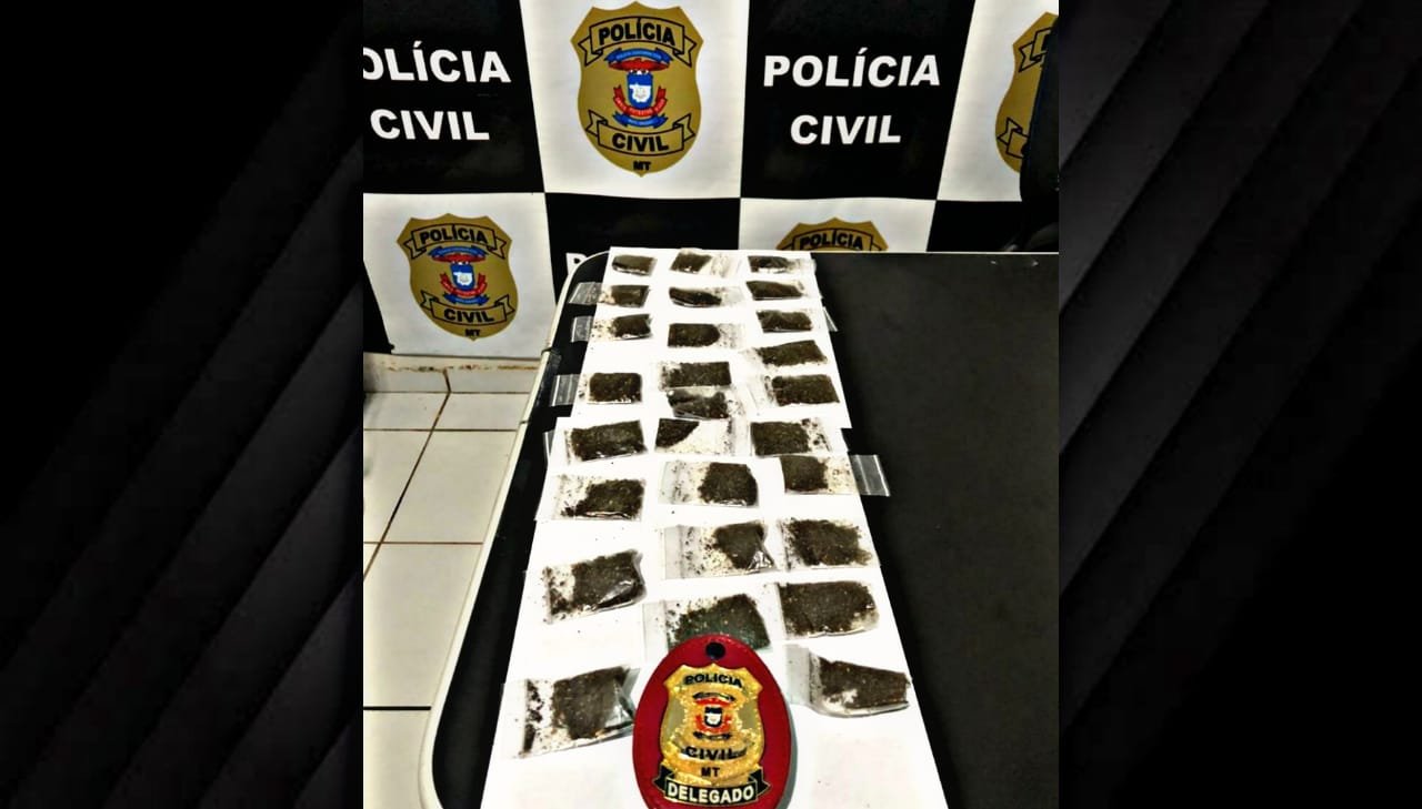 Polícia civil de Guarantã prende casal com 27 papelotes de maconha que seguia de Santarém para Colniza