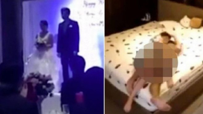 Durante casamento, noivo exibe em telão vídeo em que a noiva faz sexo com cunhado