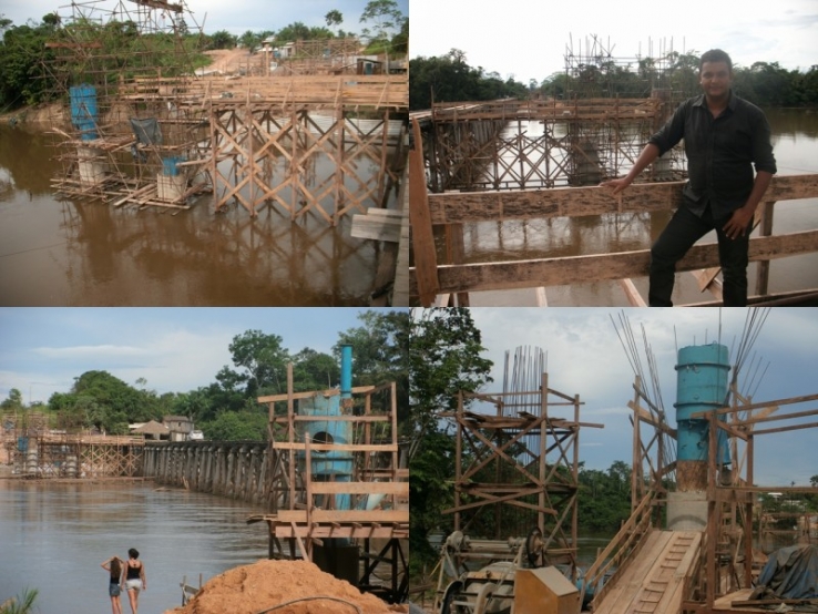 Vereador de Colniza acompanha construção da ponte de concreto sobre o Rio Aripuanã