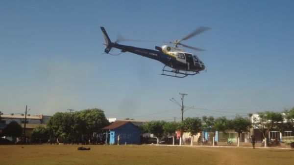 Helicóptero da Polícia Civil chega em Colniza e realiza mega Operação