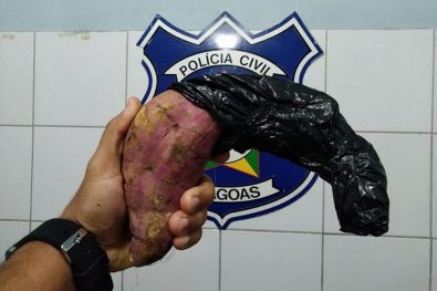 Homem usa batata doce como arma em crime