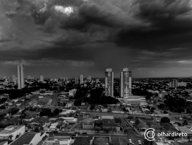 CPTEC emite alerta de temporal e granizo para o final de semana em Cuiabá e mais 43 cidades de MT
